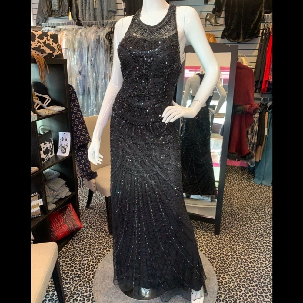 Beaded black gown